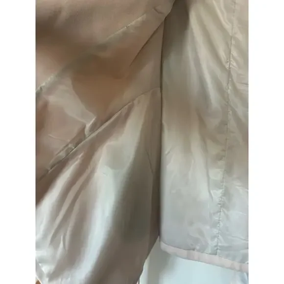 CHICWISH Women's Turn Down Shawl Collar Belted Coat Parka Cream Ivory Sz XL - Picture 8 of 9